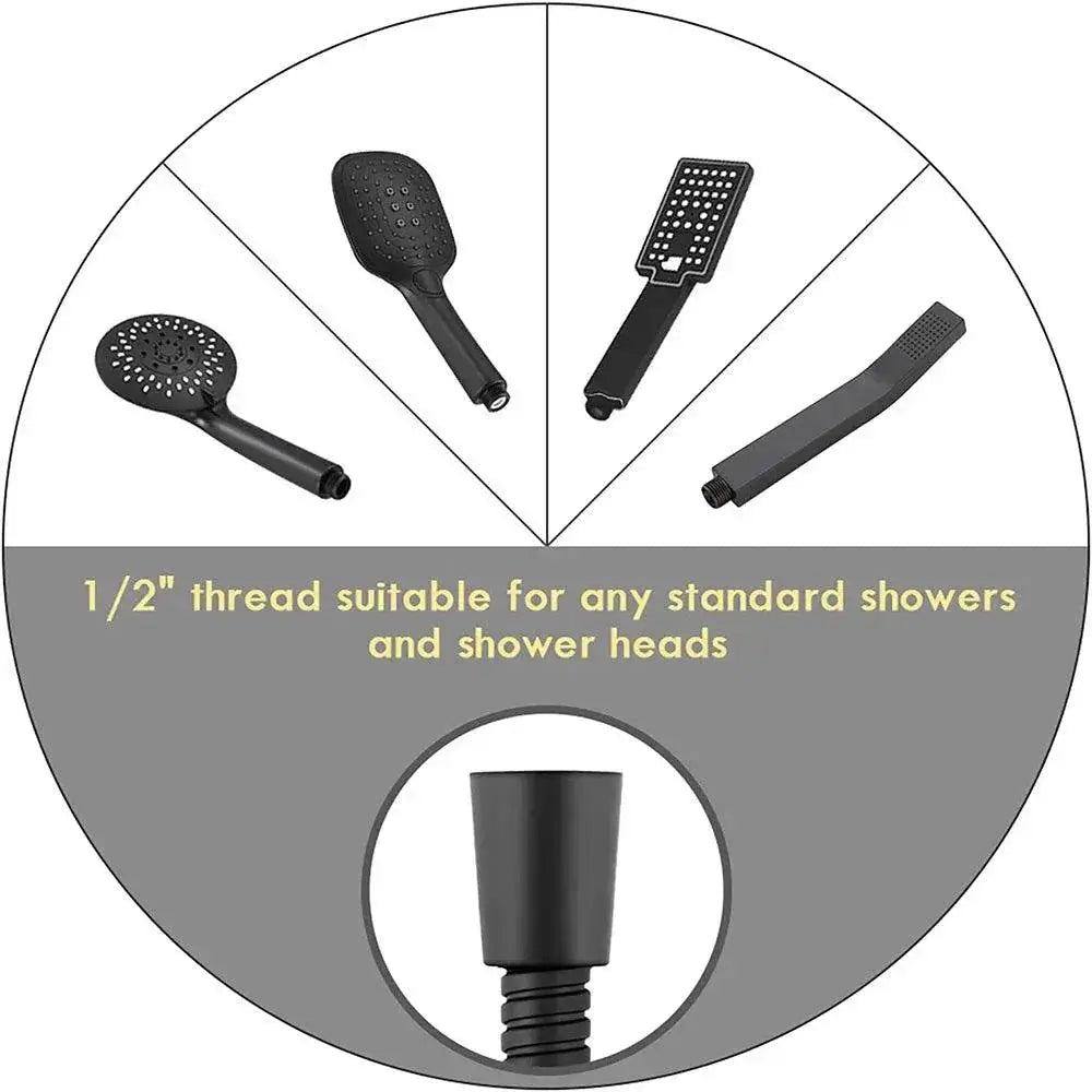 Black Flexible Stainless Steel Shower Hose for Showers