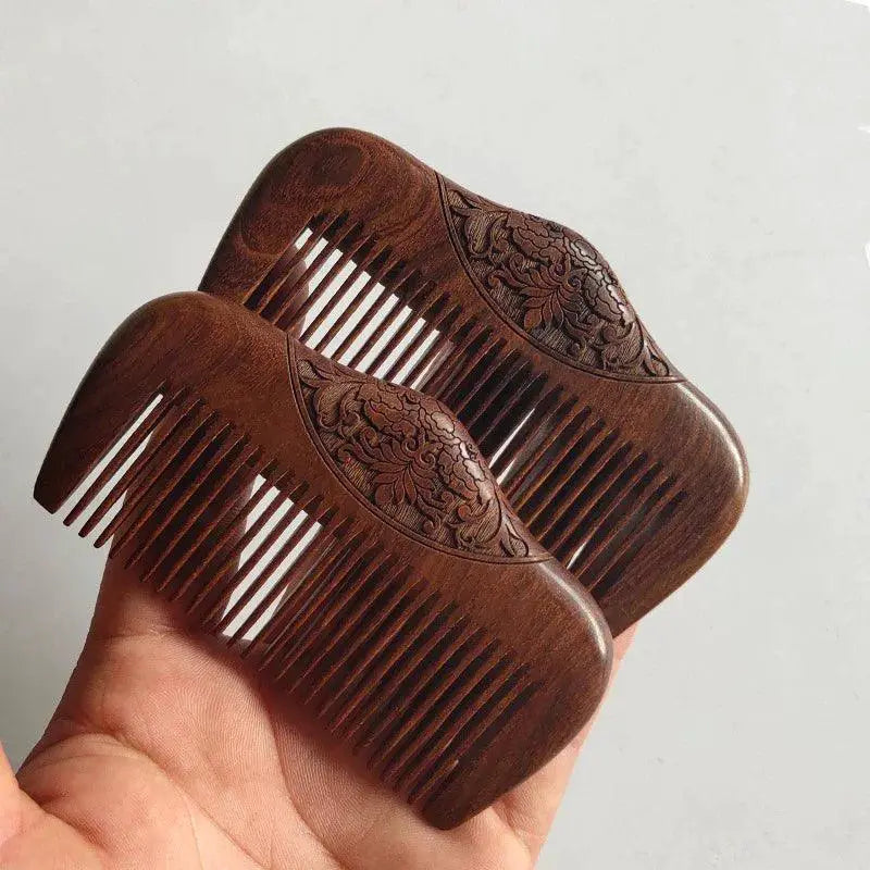 Black Gold Sandalwood Pocket Comb for Grooming and Styling