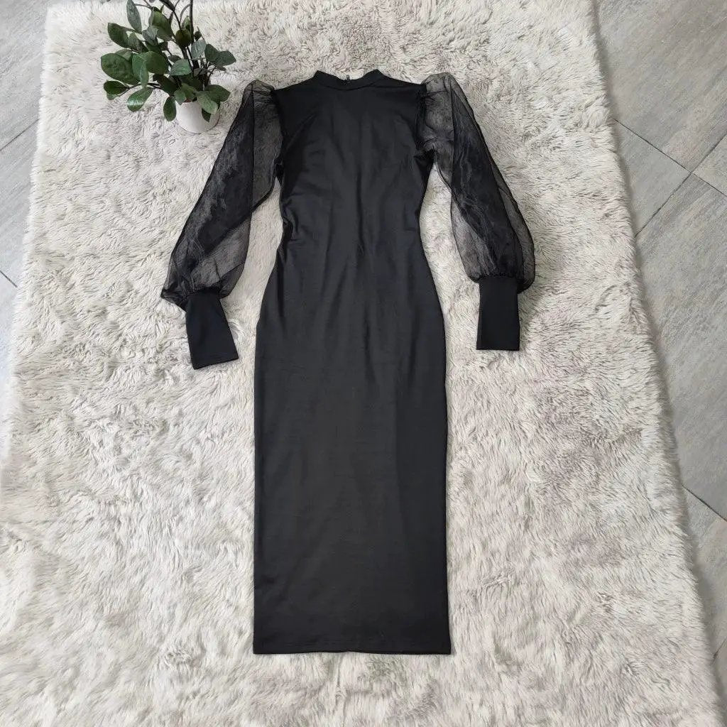Black Hepburn Style Evening Gown For Socialite Events