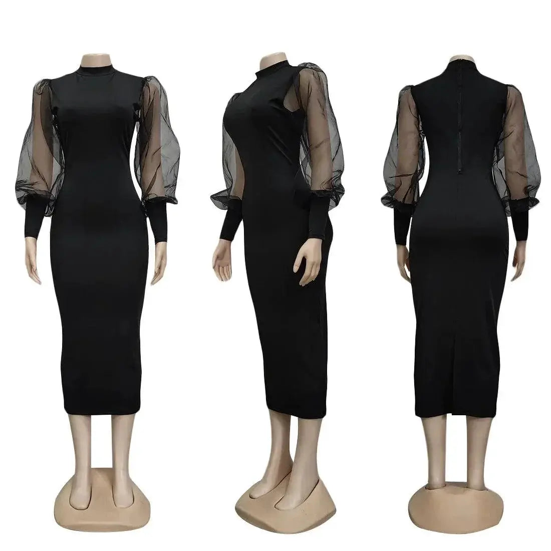 Black Hepburn Style Evening Gown For Socialite Events