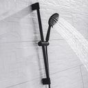 Black Luxe Rain Shower Head Set High Pressure Wall Mount