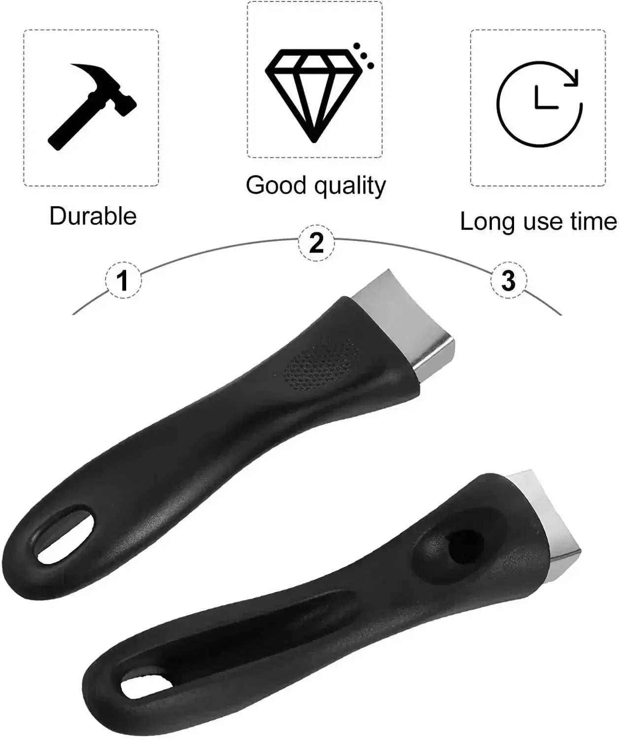 Black Non Slip Bakelite Pot Handle Replacement For Pans