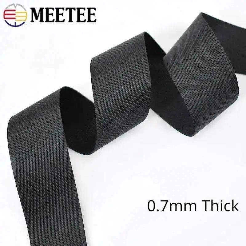 Black Nylon Webbing Tape For Backpack Straps Ribbon