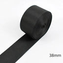 Black Nylon Webbing Tape Backpack Strap Pet Collar Ribbon