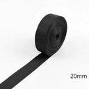 Black Nylon Webbing Tape Backpack Strap Pet Collar Ribbon