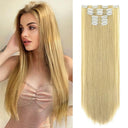 Black Ombre Heat Resistant Hair Extensions 24 Inch Women