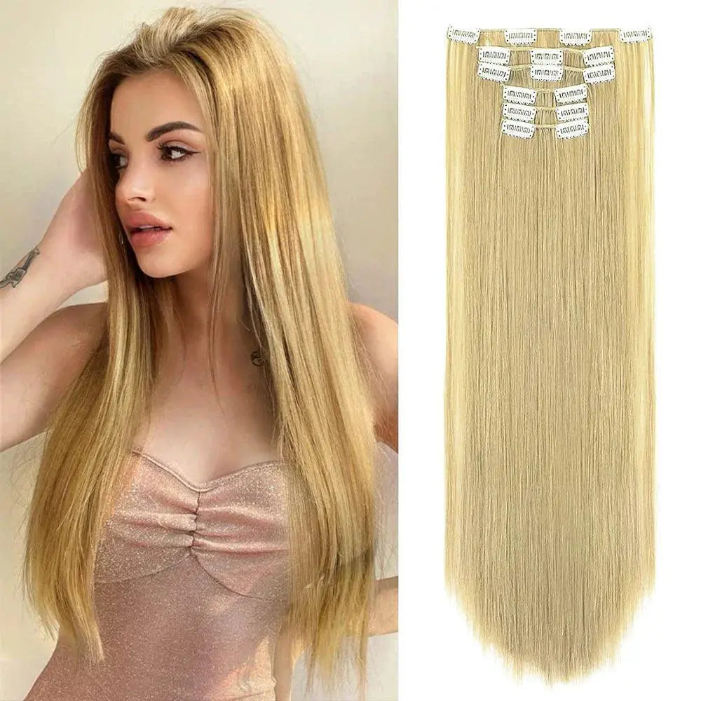 Longer Hair Clip-In Extensions for Women — 6PS-27H613