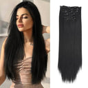 Black Ombre Heat Resistant Hair Extensions 24 Inch Women