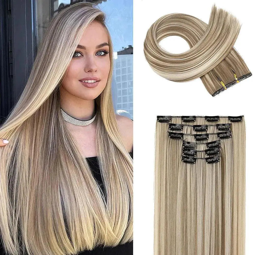 Longer Hair Clip-In Extensions for Women — 6PS-24