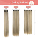 Black Ombre Heat Resistant Hair Extensions 24 Inch Women