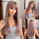 Black Pink Ombre Cosplay Wig Versatile High-Quality Hairpiece