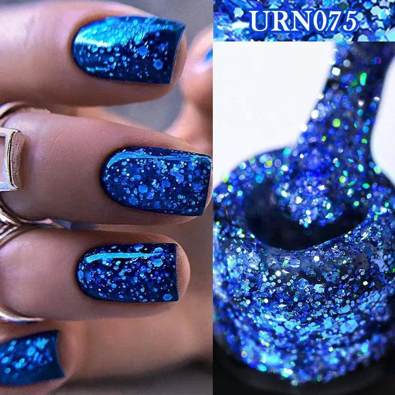 Black Red Glitter UV Gel Nail Polish Dazzle Premium Quality