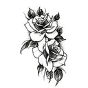 Temporary Rose Tattoo Set for Festivals
