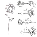 Temporary Rose Tattoo Set for Festivals