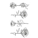 Temporary Rose Tattoo Set for Festivals