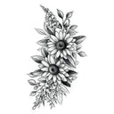 Temporary Rose Tattoo Set for Festivals