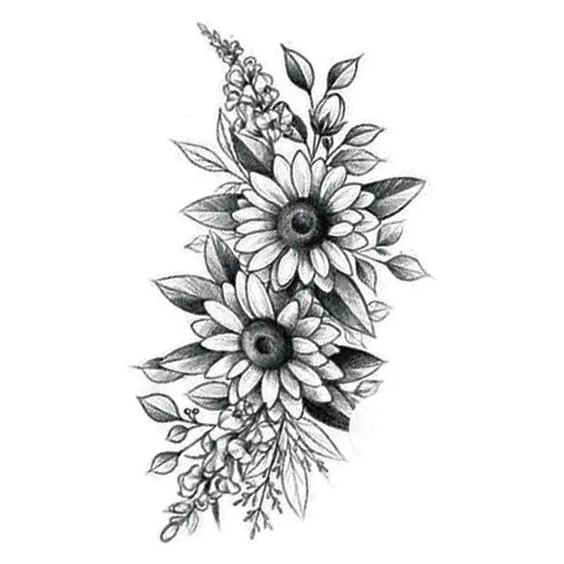 Black Rose Temporary Tattoo Sticker Set for Festivals — product view 20