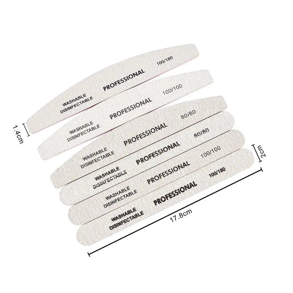 Black Sandpaper Nail Buffer Set Efficient Filing Kit
