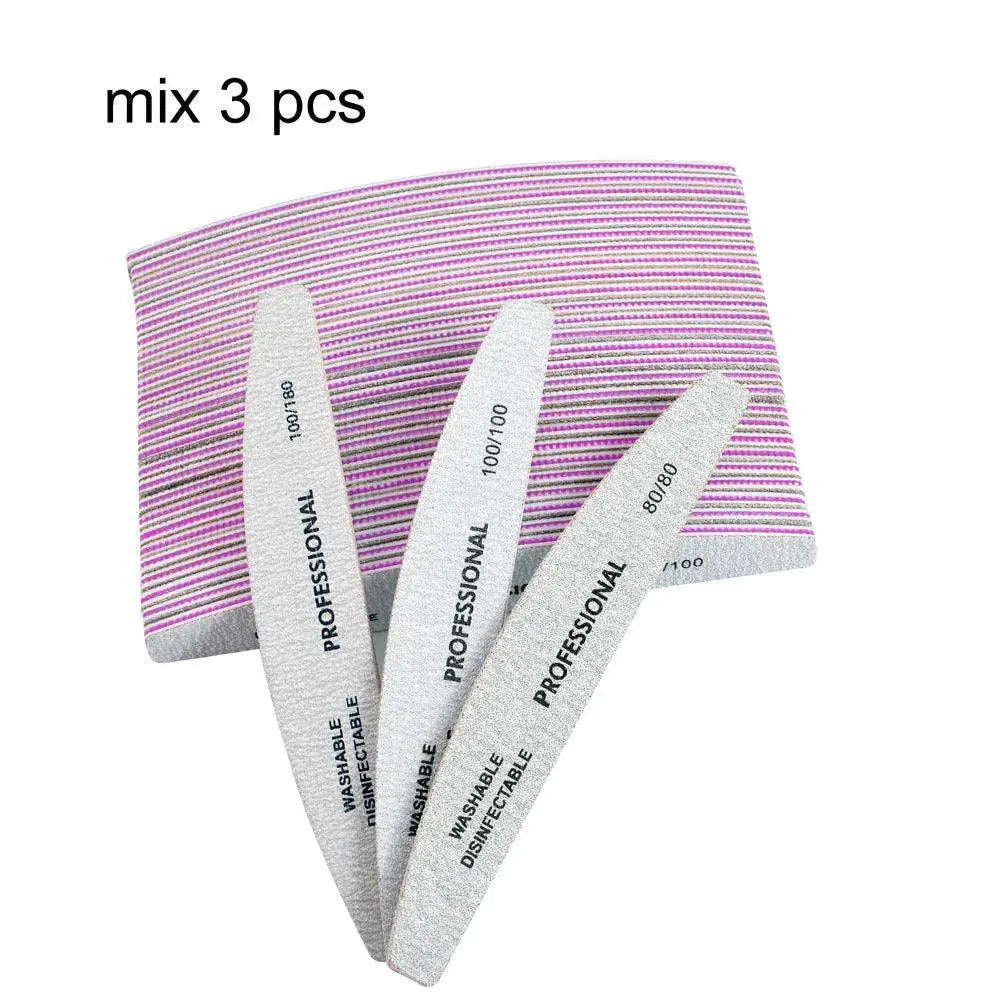 Black Sandpaper Nail Buffer Set Efficient Filing Kit