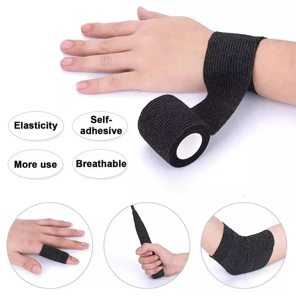 Black Tattoo Grip Cover Wraps Waterproof Finger Protection