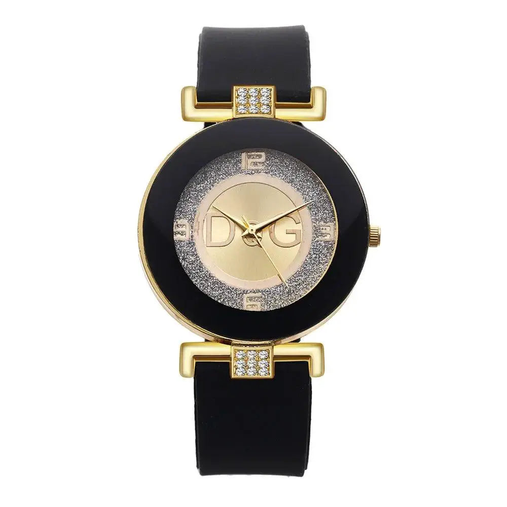 Black White Quartz Watch Elegant Minimalist Wristwatch - OurLum.com
