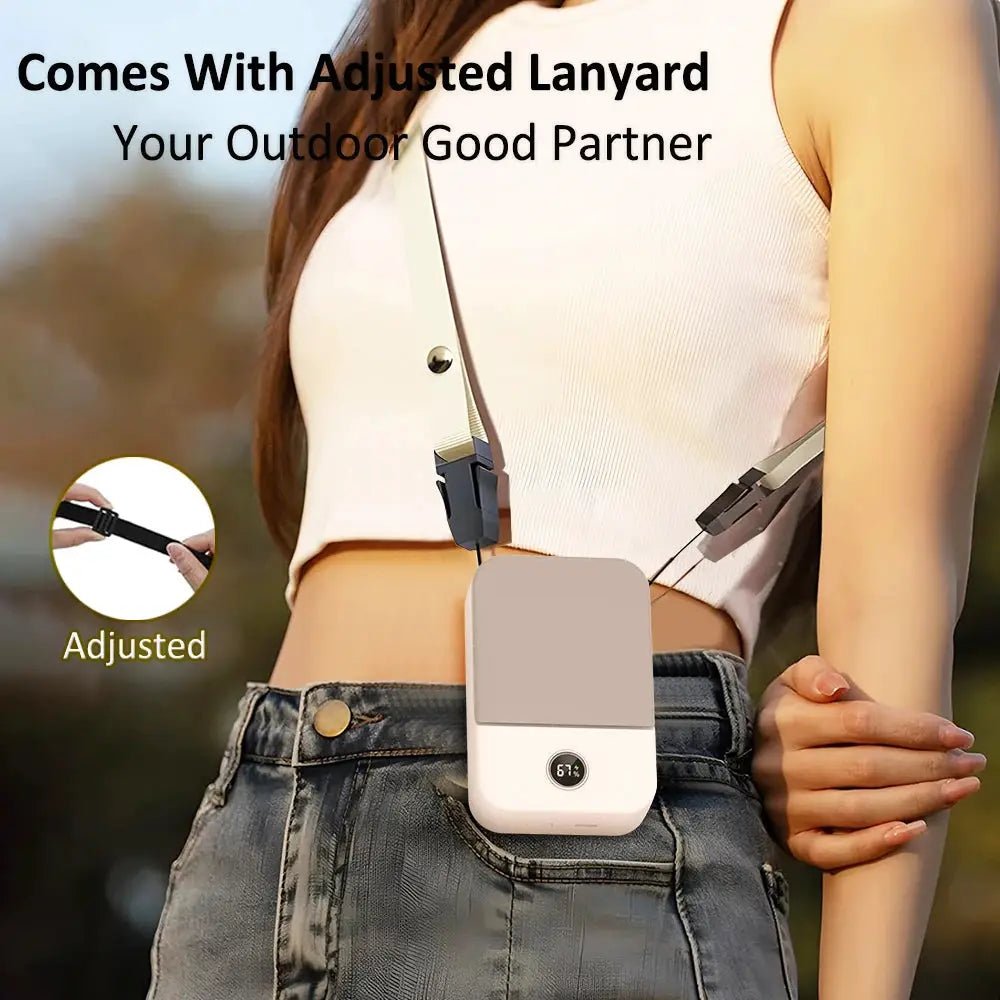 Bladeless Waist Neck Fan Portable Outdoor Cooler With 3 Gear On The Go USB Rechargeable