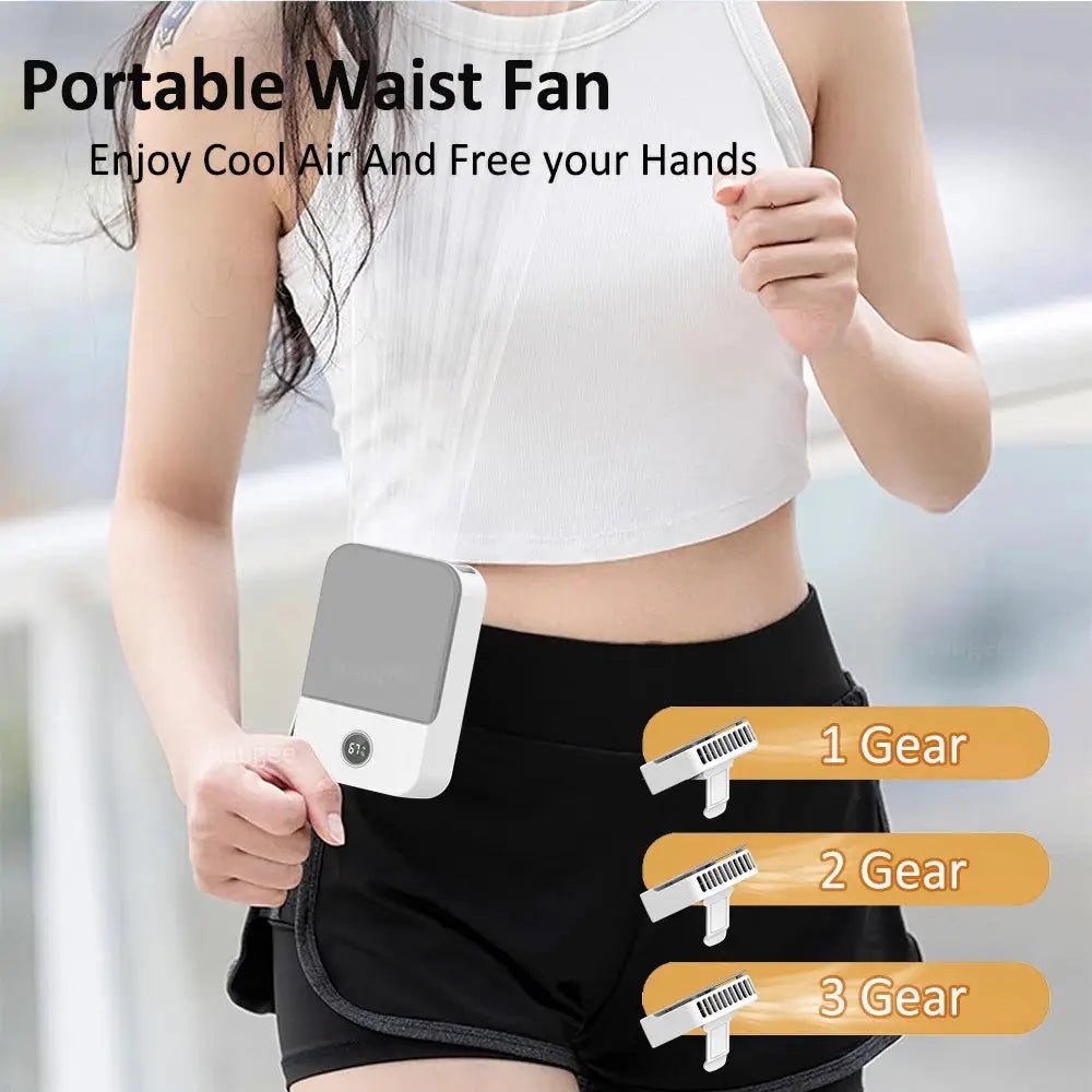 Bladeless Waist Neck Fan Portable Outdoor Cooler With 3 Gear On The Go USB Rechargeable