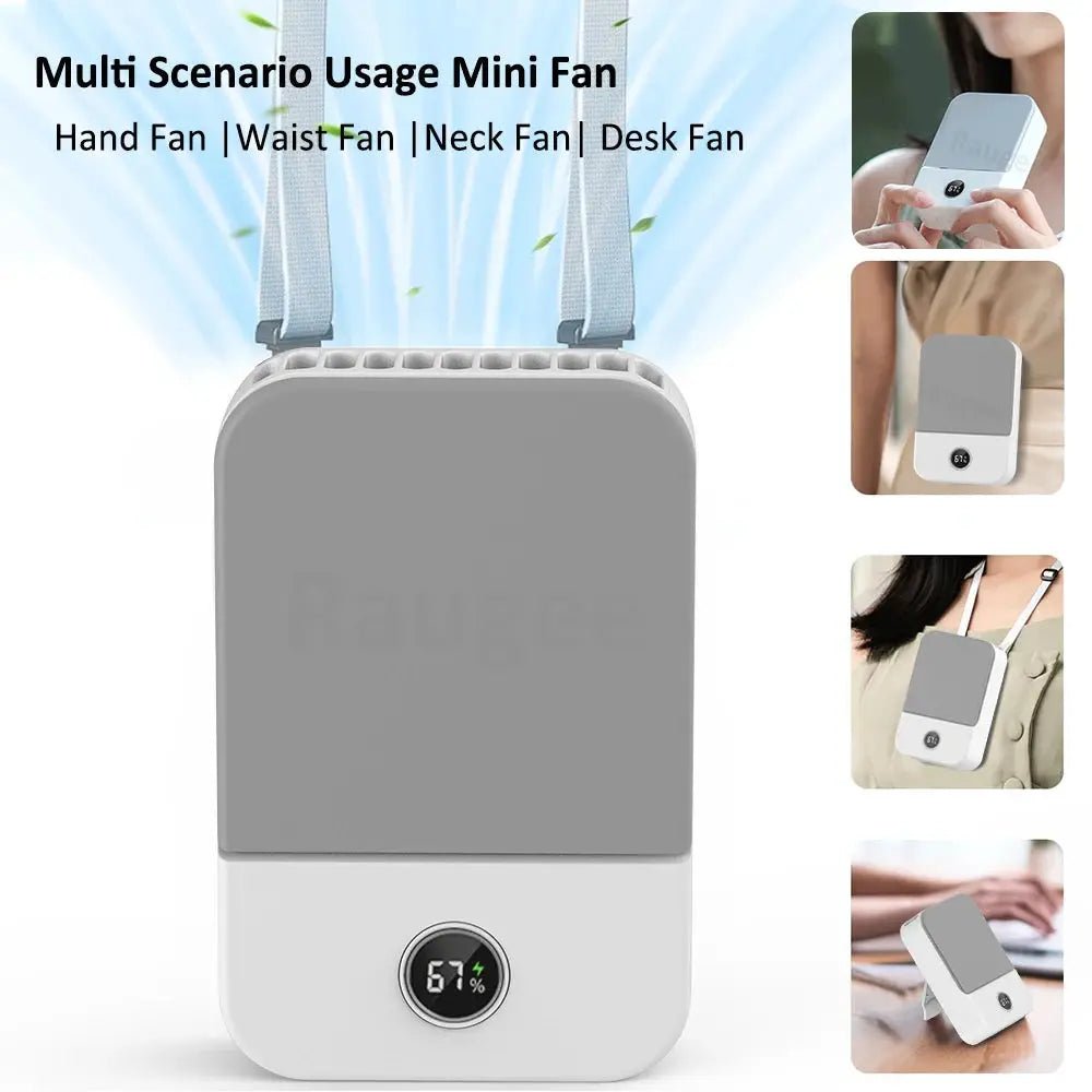 Bladeless Waist Neck Fan Portable Outdoor Cooler With 3 Gear On The Go USB Rechargeable