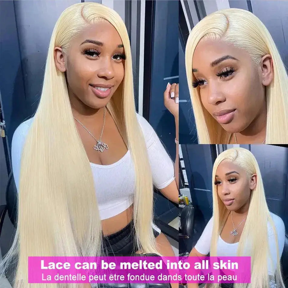 Blonde 613 HD Lace Frontal Wig Pre Plucked Human Hair
