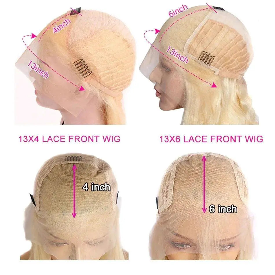 Blonde 613 HD Lace Frontal Wig Pre Plucked Human Hair