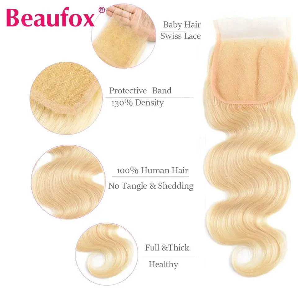 Blonde Brazilian Body Wave Remy Hair Bundle Luxury Shine