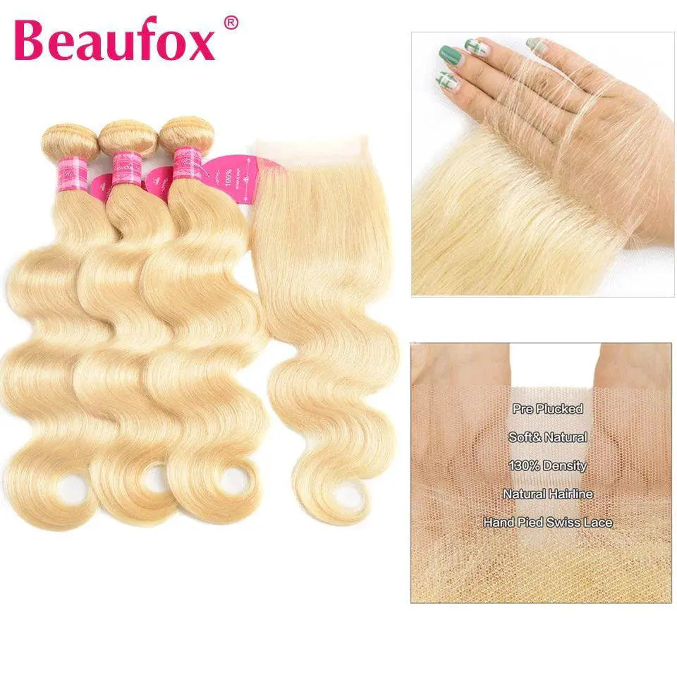 Blonde Brazilian Body Wave Remy Hair Bundle Luxury Shine