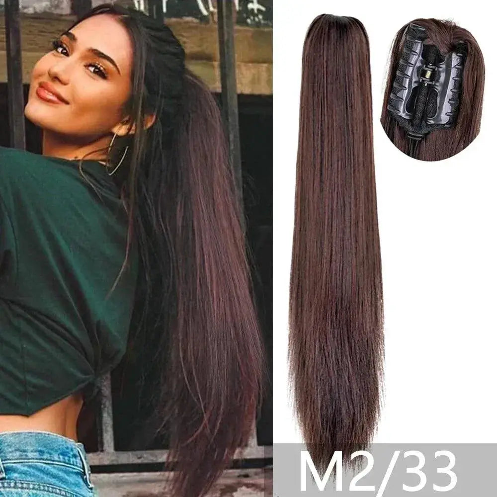 Blonde Synthetic Ponytail Effortless Wave Hairpiece 22 Inch