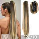 Blonde Synthetic Ponytail: Effortless Wave Hairpiece 22 Inch