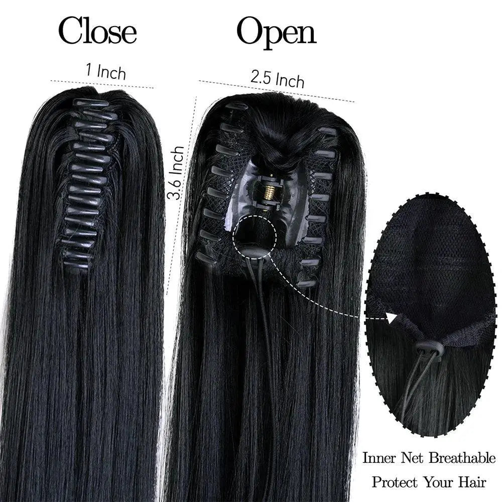 Blonde Synthetic Ponytail Effortless Wave Hairpiece 22 Inch
