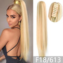Blonde Synthetic Ponytail: Effortless Wave Hairpiece 22 Inch