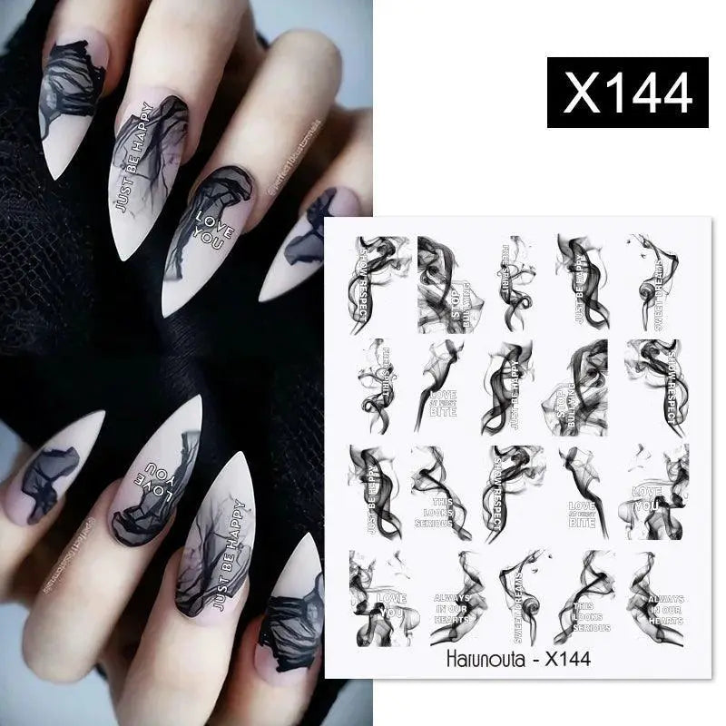 Blooming Butterfly Floral Nail Art Sticker Easy Application