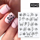 Blooming Butterfly Floral Nail Art Sticker Easy Application