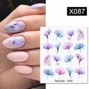 Blooming Butterfly Floral Nail Art Sticker Easy Application