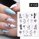 Blooming Butterfly Floral Nail Art Sticker Easy Application