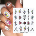 Blooming Butterfly Floral Nail Art Sticker Easy Application