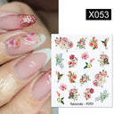 Blooming Butterfly Floral Nail Art Sticker Easy Application