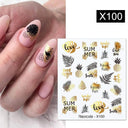 Blooming Butterfly Floral Nail Art Sticker Easy Application