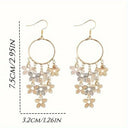 Bohemian Floral Fringe Pendant Earrings All Seasons