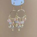 Bohemian Floral Fringe Pendant Earrings All Seasons