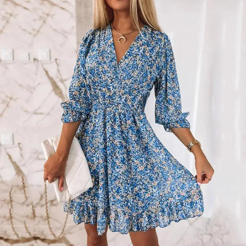 Bohemian Flower Dress Fragrant Style Versatile Chic