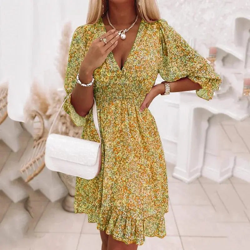 Bohemian Flower Dress Fragrant Style Versatile Chic