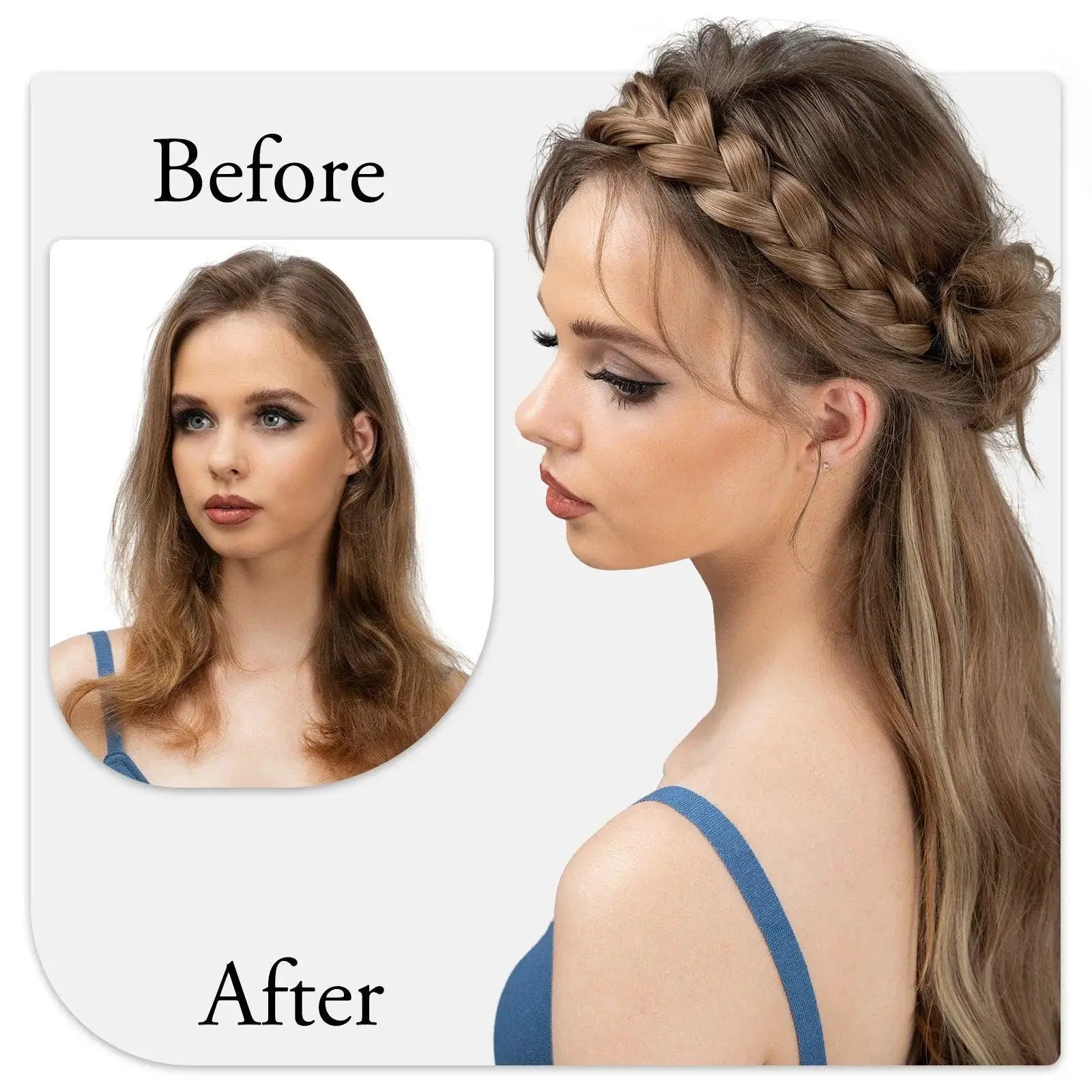 Bohemian Fishtail Braids Headband Hairpiece for Festivals