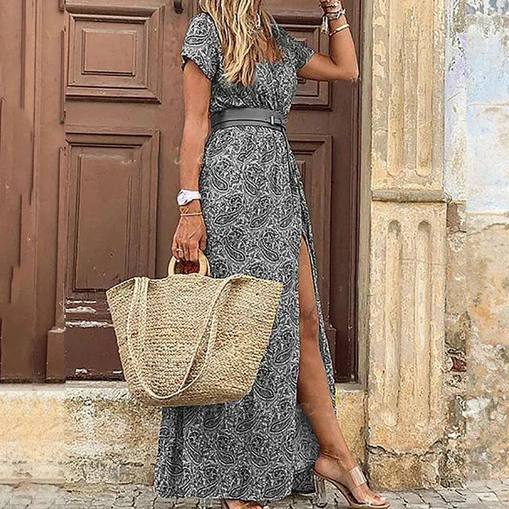 Boho Chic Floral Maxi Dress For Women Elegant Summer Style