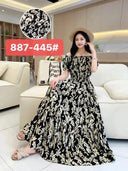 Boho Floral Maxi Dress Summer Women's Fashion Apparel